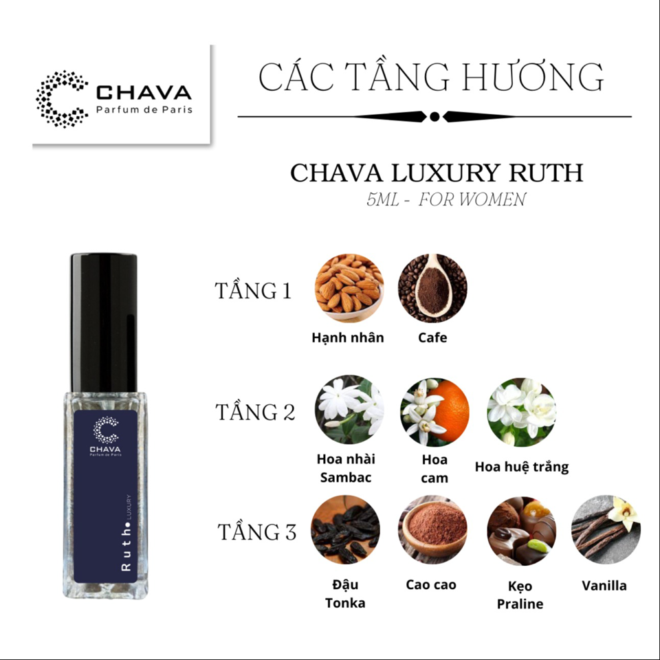 NƯỚC HOA RUTH MINI LUXURY 5ML - CHAVA-duoc-ban-tai-Milo Shop