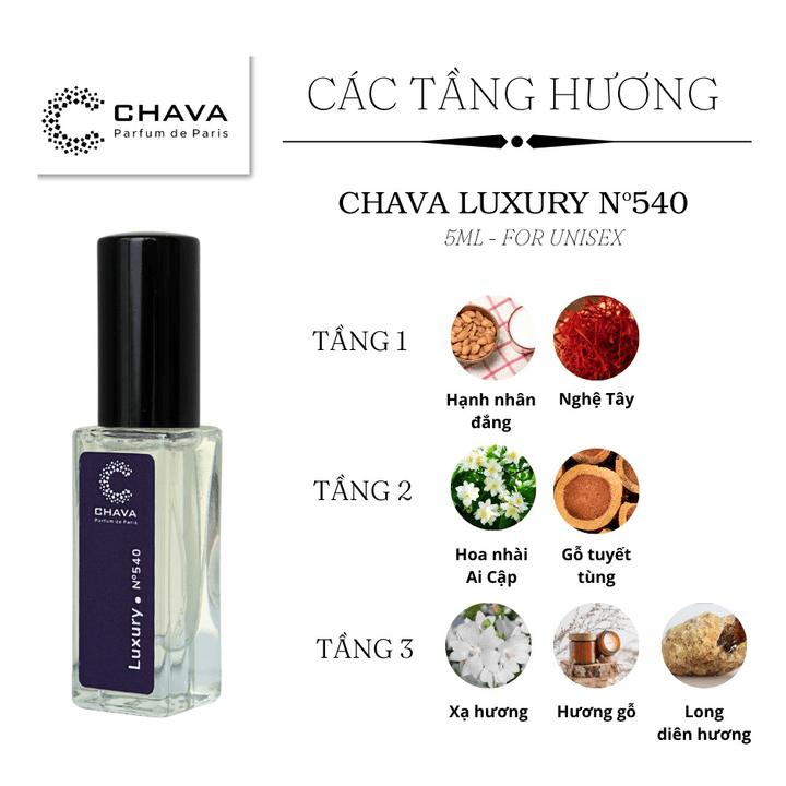NƯỚC HOA N0540 MINI LUXURY 5ML - CHAVA-duoc-ban-tai-Milo Shop