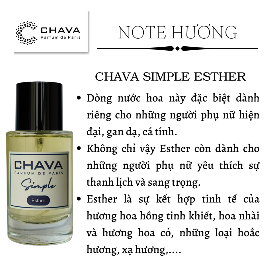 NƯỚC HOA ESTHER SIMPLE 50ML - CHAVA-duoc-ban-tai-Milo Shop