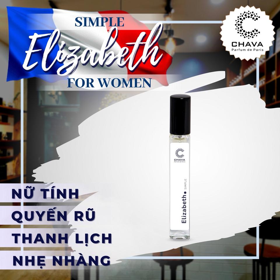 NƯỚC HOA ELIZABETH SIMPLE 10ML - CHAVA-duoc-ban-tai-Milo Shop