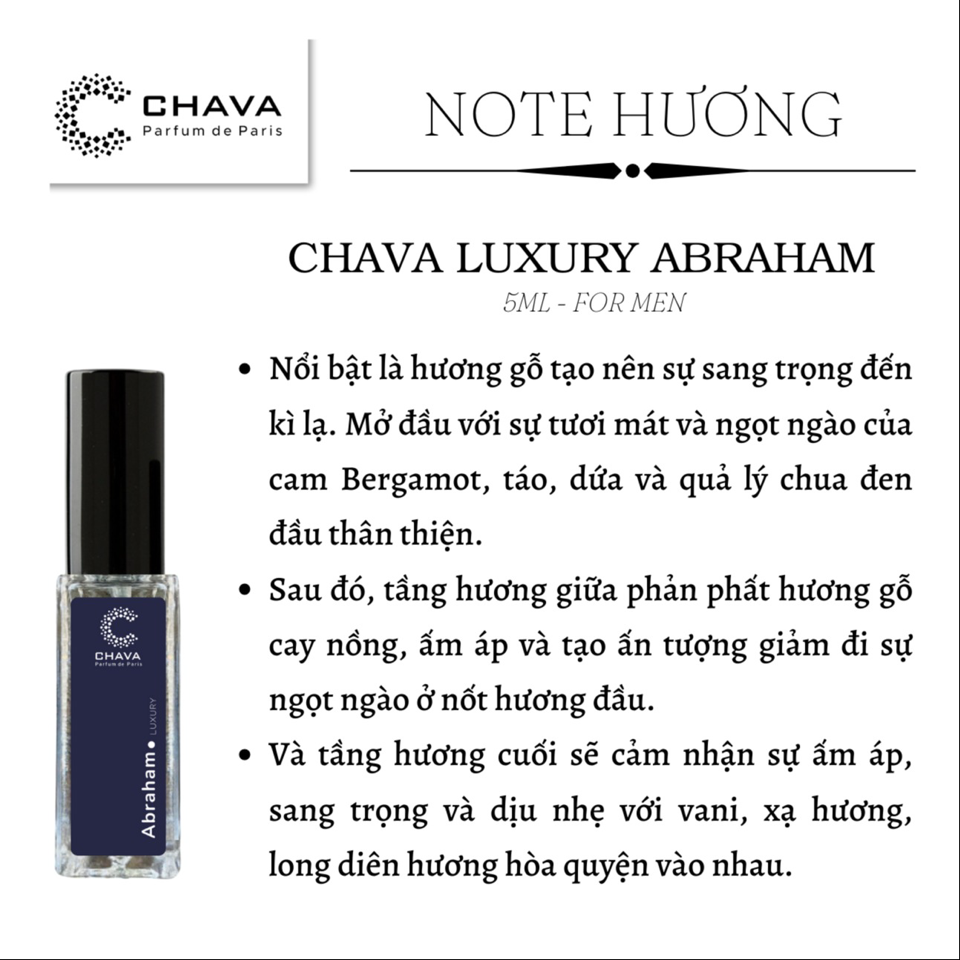 NƯỚC HOA ABRAHAM MINI LUXURY 5ML - CHAVA-duoc-ban-tai-Milo Shop