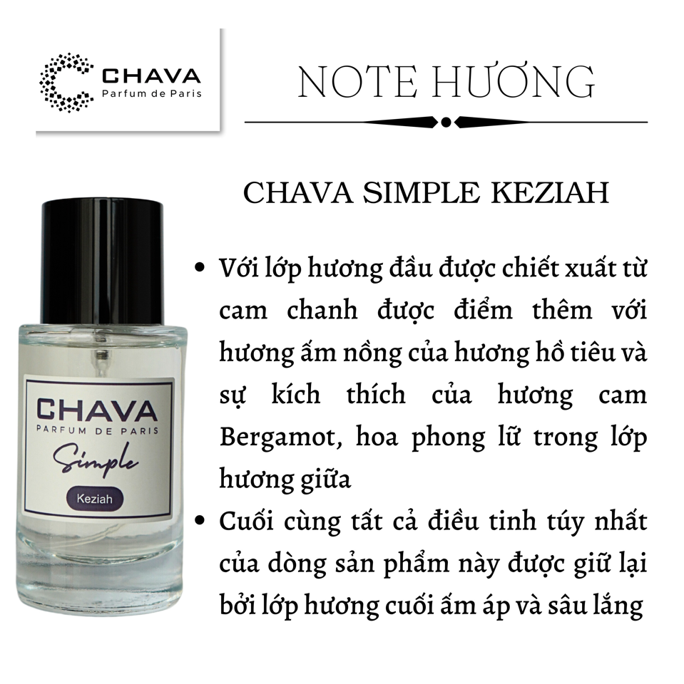 NƯỚC HOA KEZIAH SIMPLE 50ML - CHAVA-duoc-ban-tai-Milo Shop