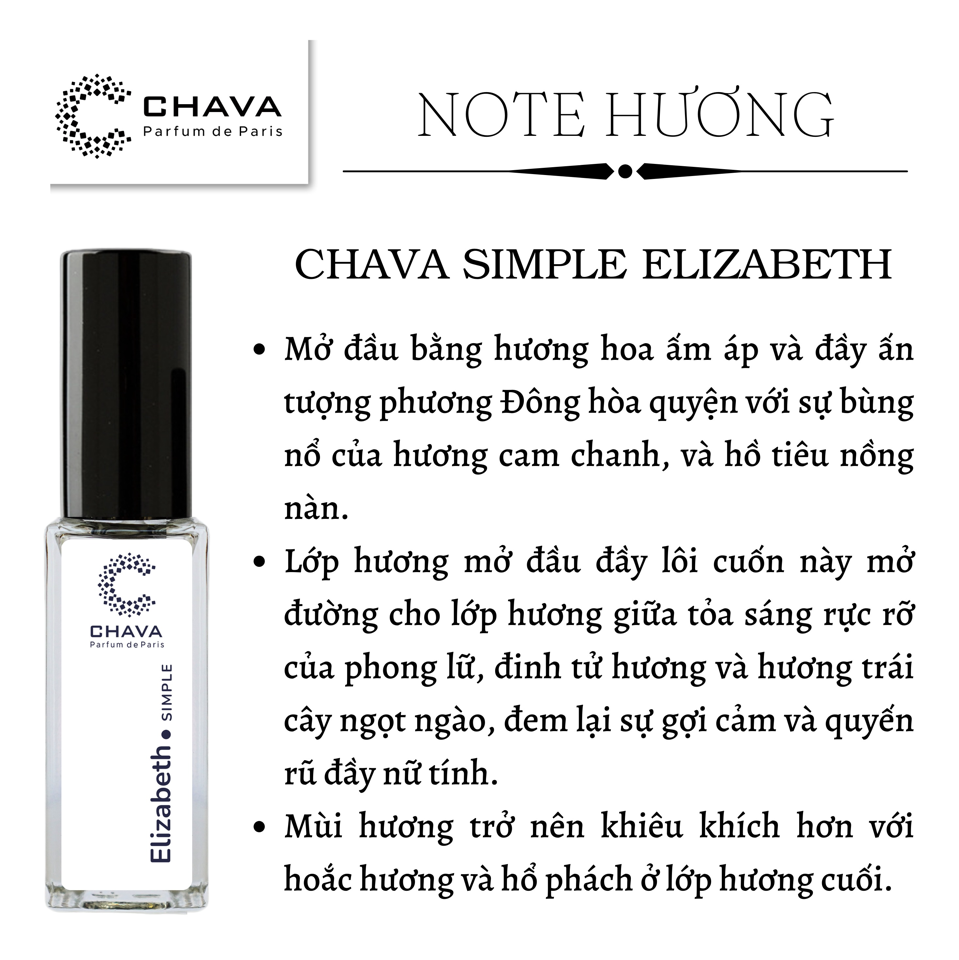 NƯỚC HOA ELIZABETH MINI SIMPLE 5ML - CHAVA-duoc-ban-tai-Milo Shop