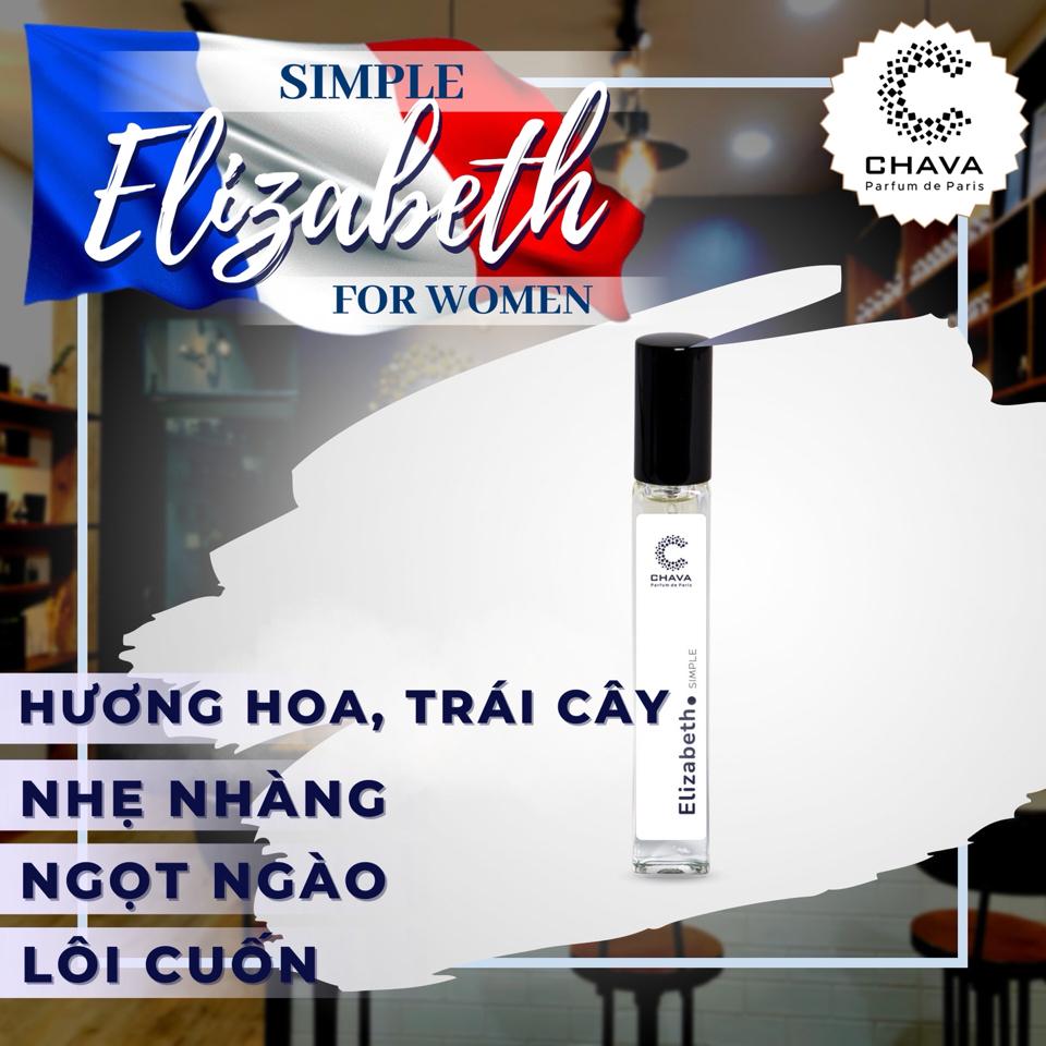 NƯỚC HOA ELIZABETH SIMPLE 10ML - CHAVA-duoc-ban-tai-Milo Shop