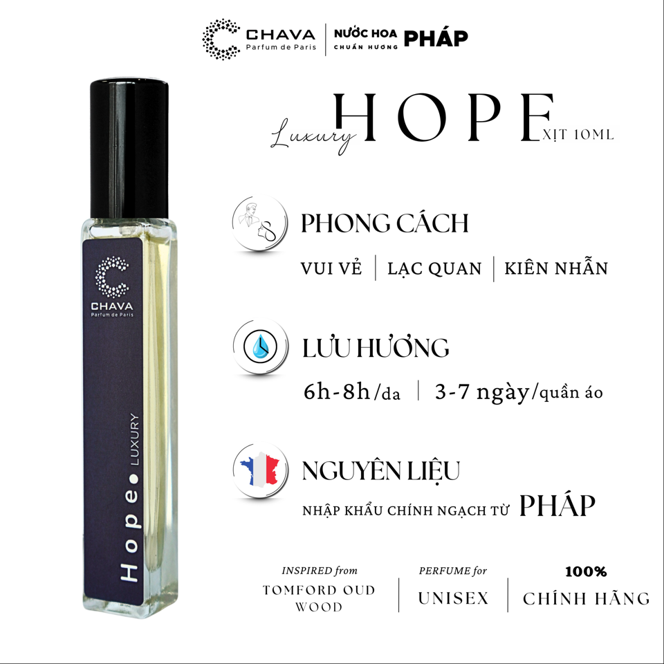NƯỚC HOA HOPE LUXURY 10ML - CHAVA-duoc-ban-tai-Milo Shop