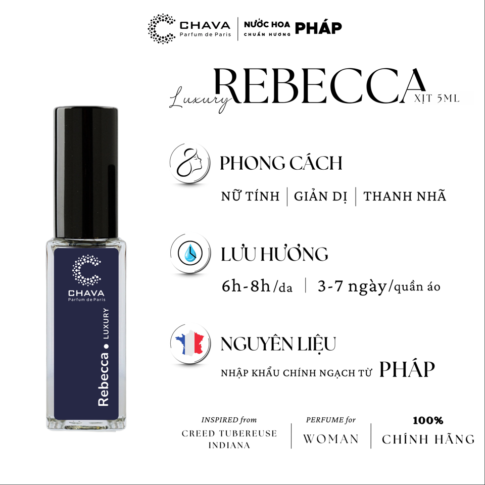 NƯỚC HOA REBECCA LUXURY 5ML - CHAVA-duoc-ban-tai-Milo Shop