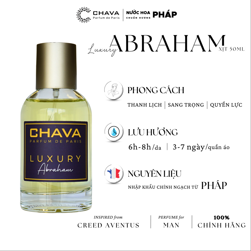 NƯỚC HOA ABRAHAM LUXURY 50ML - CHAVA-duoc-ban-tai-Milo Shop
