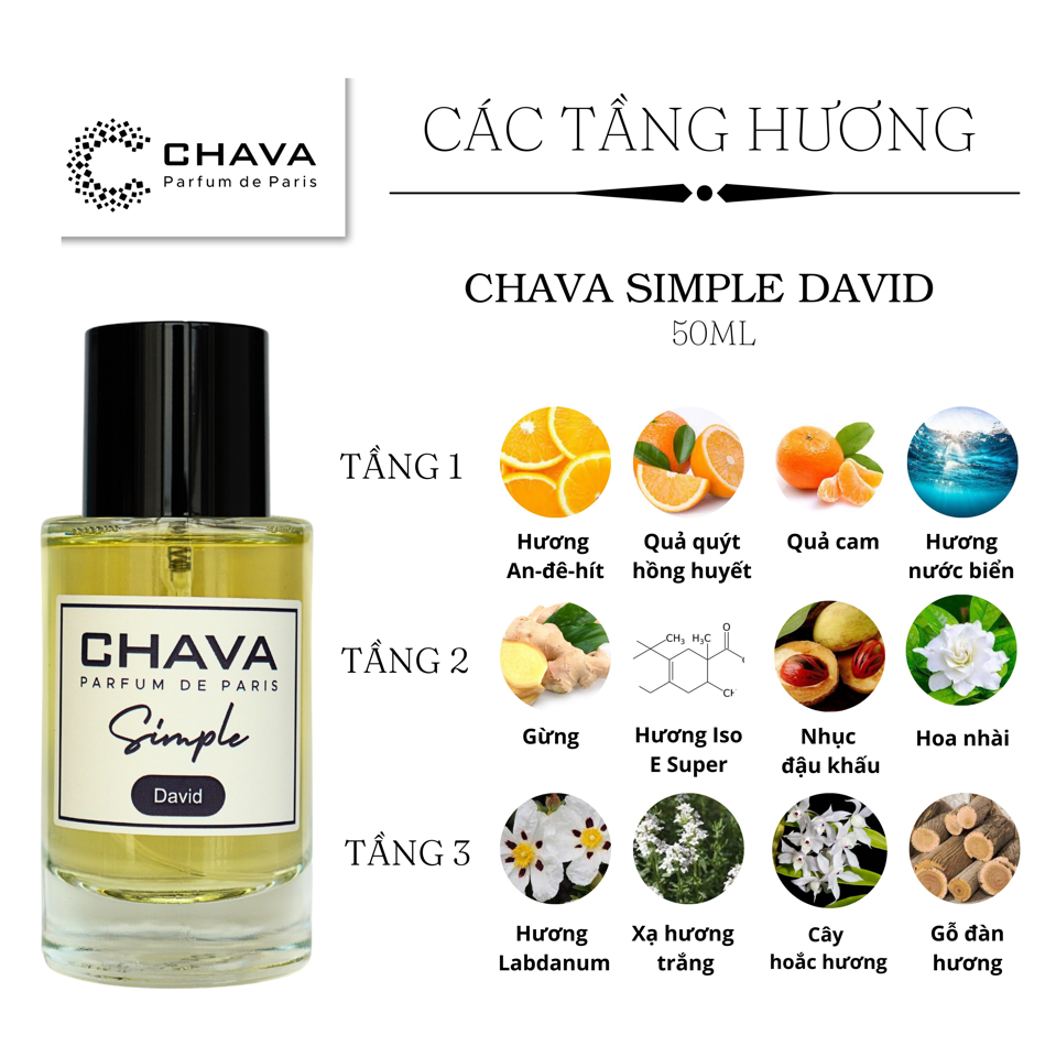 NƯỚC HOA DAVID SIMPLE 50ML - CHAVA-duoc-ban-tai-Milo Shop