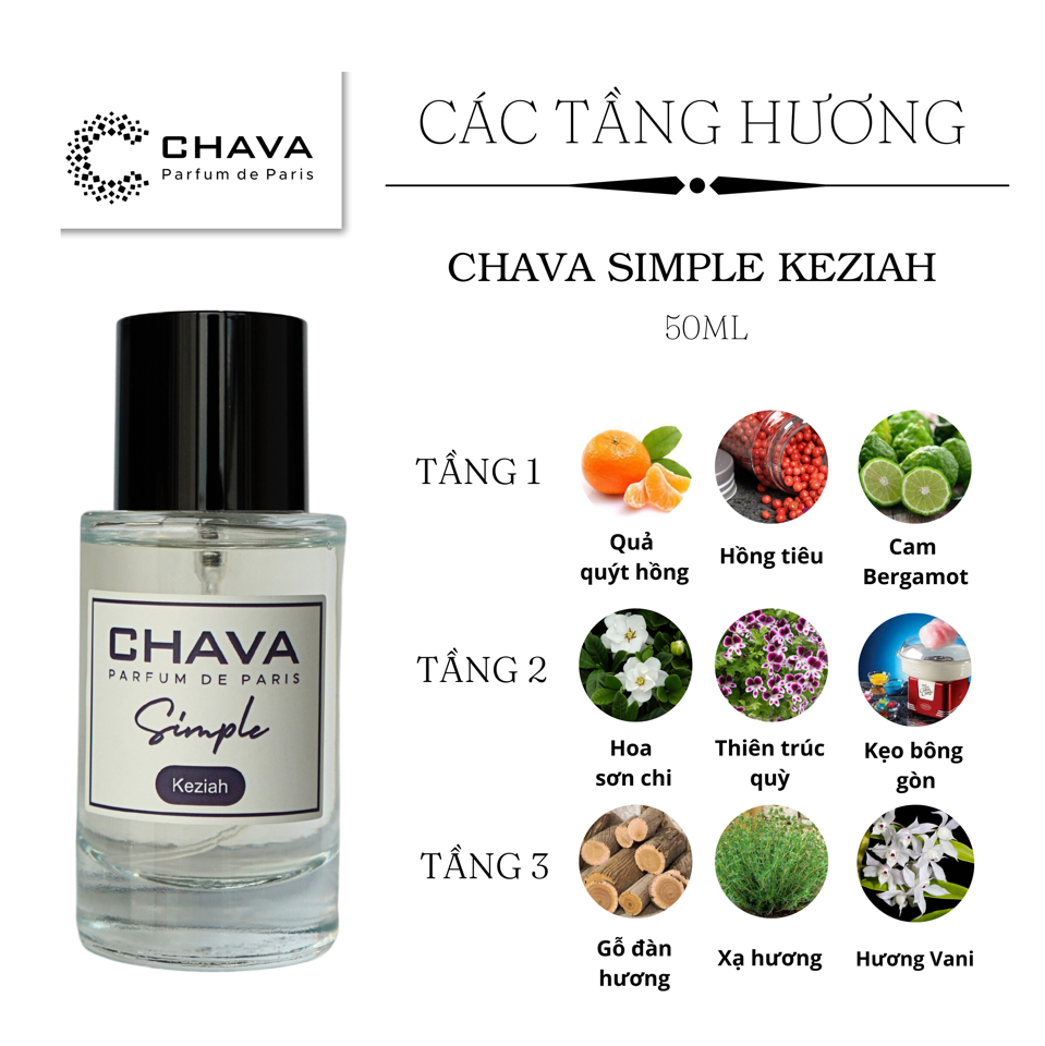 NƯỚC HOA KEZIAH SIMPLE 50ML - CHAVA-duoc-ban-tai-Milo Shop