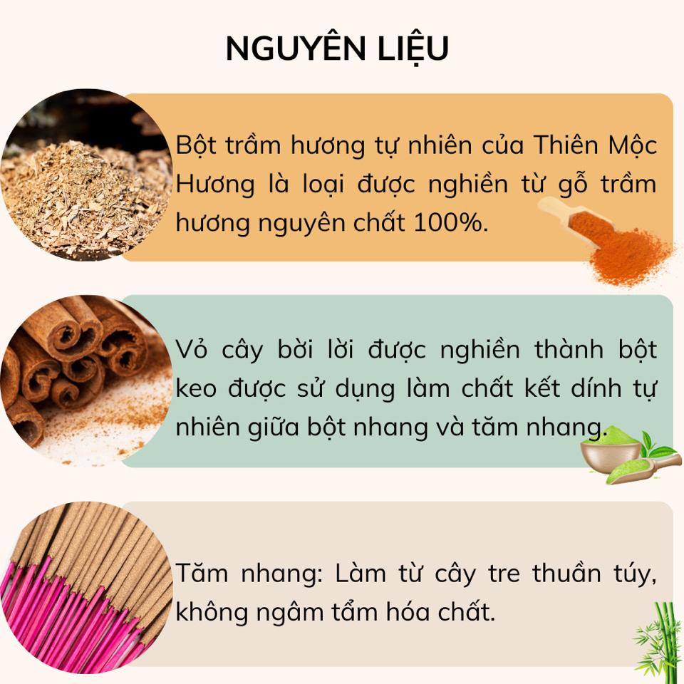 Nhang Trầm Hương, tích trầm 8 năm, 200 cây, 20cm-duoc-ban-tai-Milo Shop