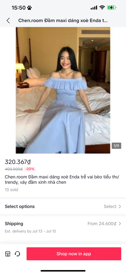 Chen.room Đầm dáng xòe enda tiểu thư bẹt vai-duoc-ban-tai-Chen
