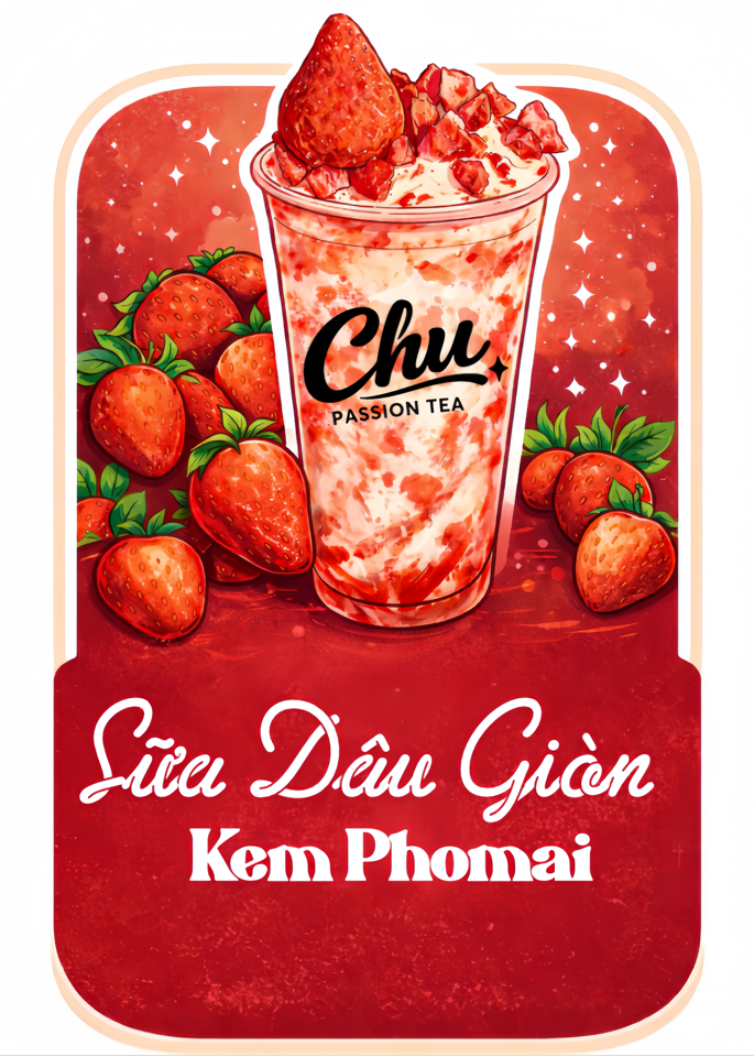 Sữa Dâu Kem Phomai-duoc-ban-tai-Chu Passion Tea - Hồng Trà Độc Lập
