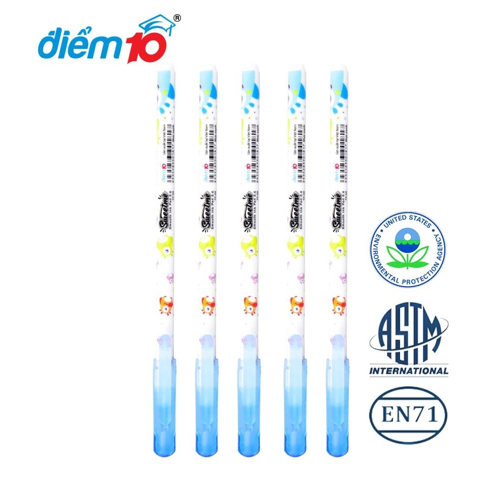 Bút bi đùn 0.6 Thiên Long  TP-08 Xanh-duoc-ban-tai-Hiệu Sách 303