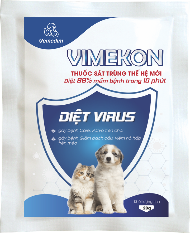 Thuốc sát trùng chuồng trại cho thú cưng VIMEKON 20g/gói-duoc-ban-tai-PINE PET STORE