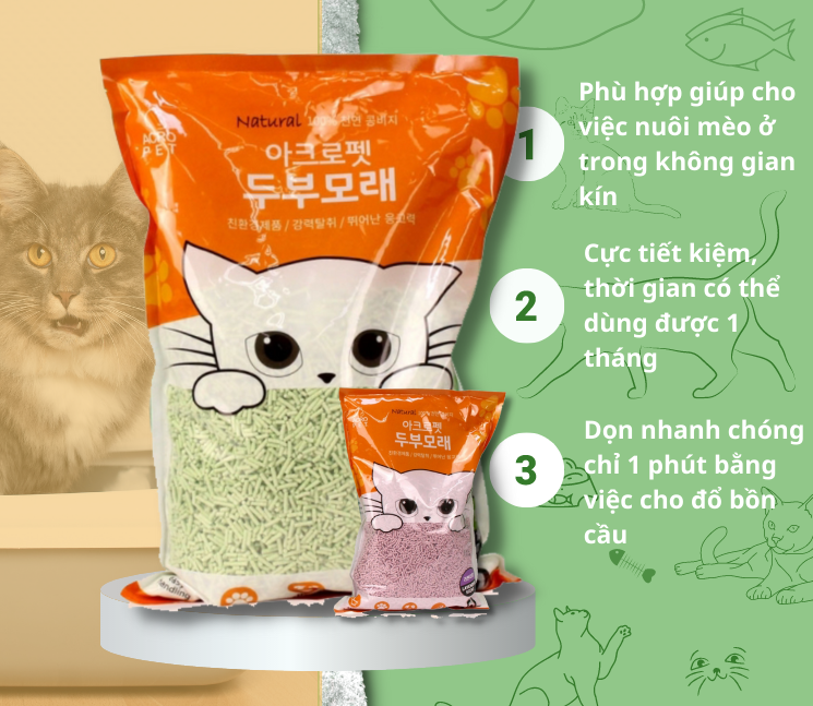 Cát đậu nành vệ sinh cho mèo - ACROPET 5L-duoc-ban-tai-PINE PET STORE