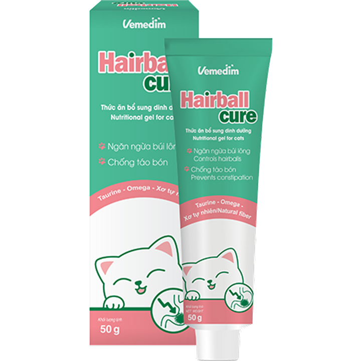 Gel hỗ trợ tiêu búi lông Hairball cure 50g/tuýp-duoc-ban-tai-PINE PET STORE