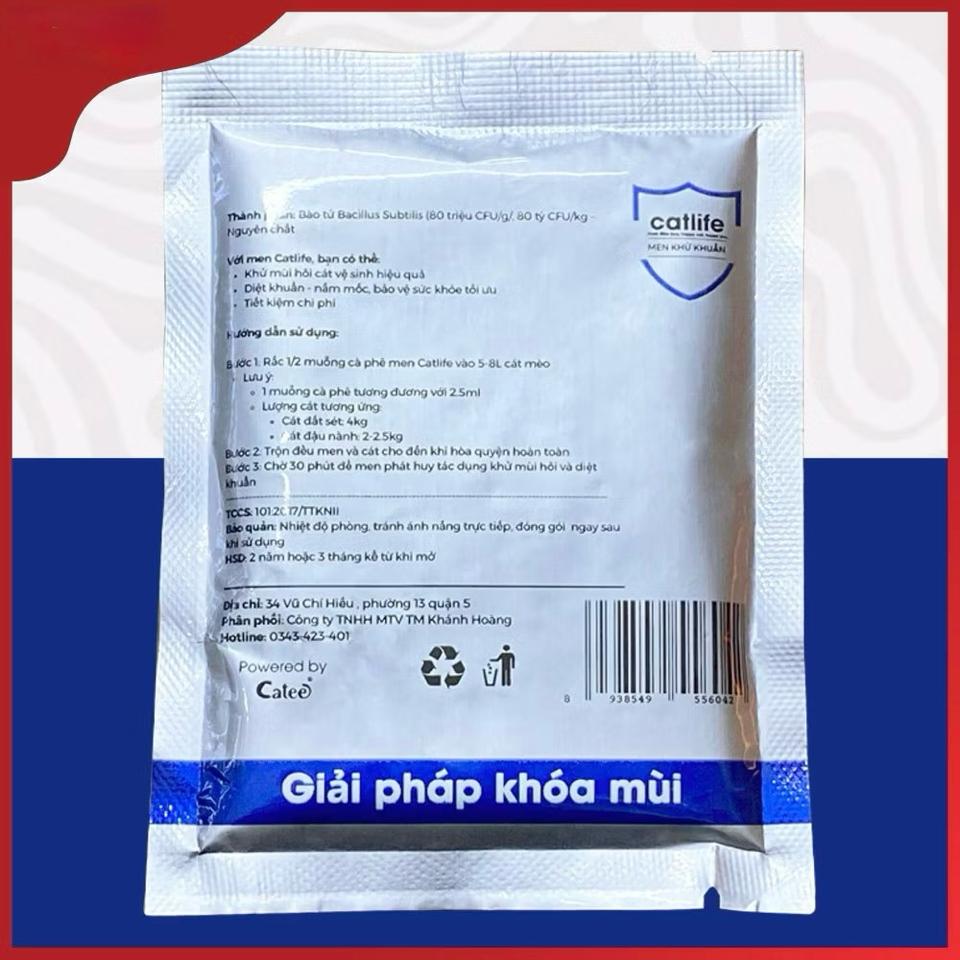 Men khử mùi khử khuẩn cát vệ sinh - CATLIFE 30g/gói-duoc-ban-tai-PINE PET STORE