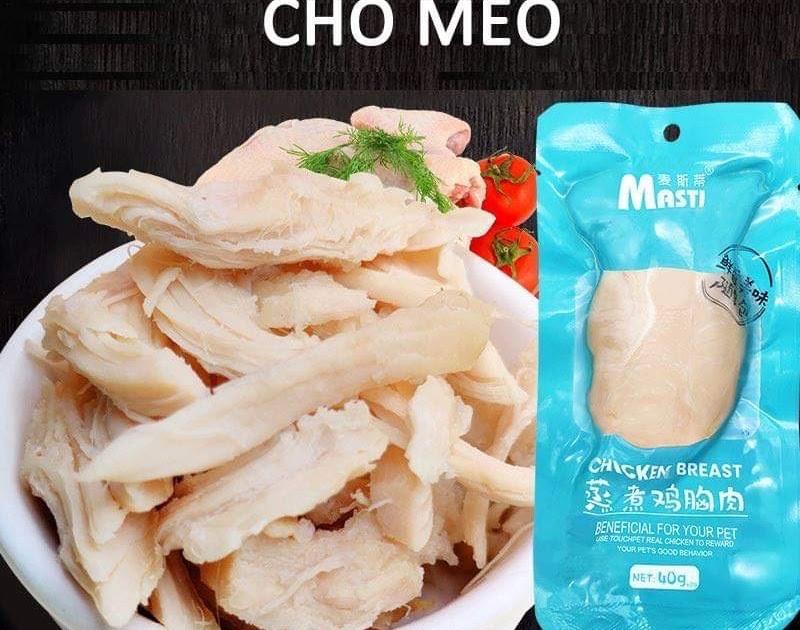 Ức gà hấp cho mèo 40g-duoc-ban-tai-PINE PET STORE
