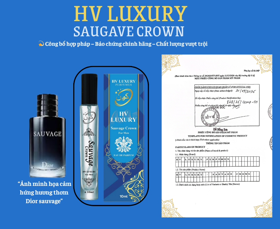Nước Hoa Sauvage Crown – khí chất nam tính, chinh phục mọi ánh nhìn.-duoc-ban-tai-HV LUXURY PERFUMES