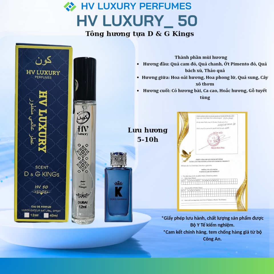 HV50◇Nước Hoa Nam HV LUXURY lấy cảm hứng từ  D & G Kings-duoc-ban-tai-HV LUXURY PERFUMES