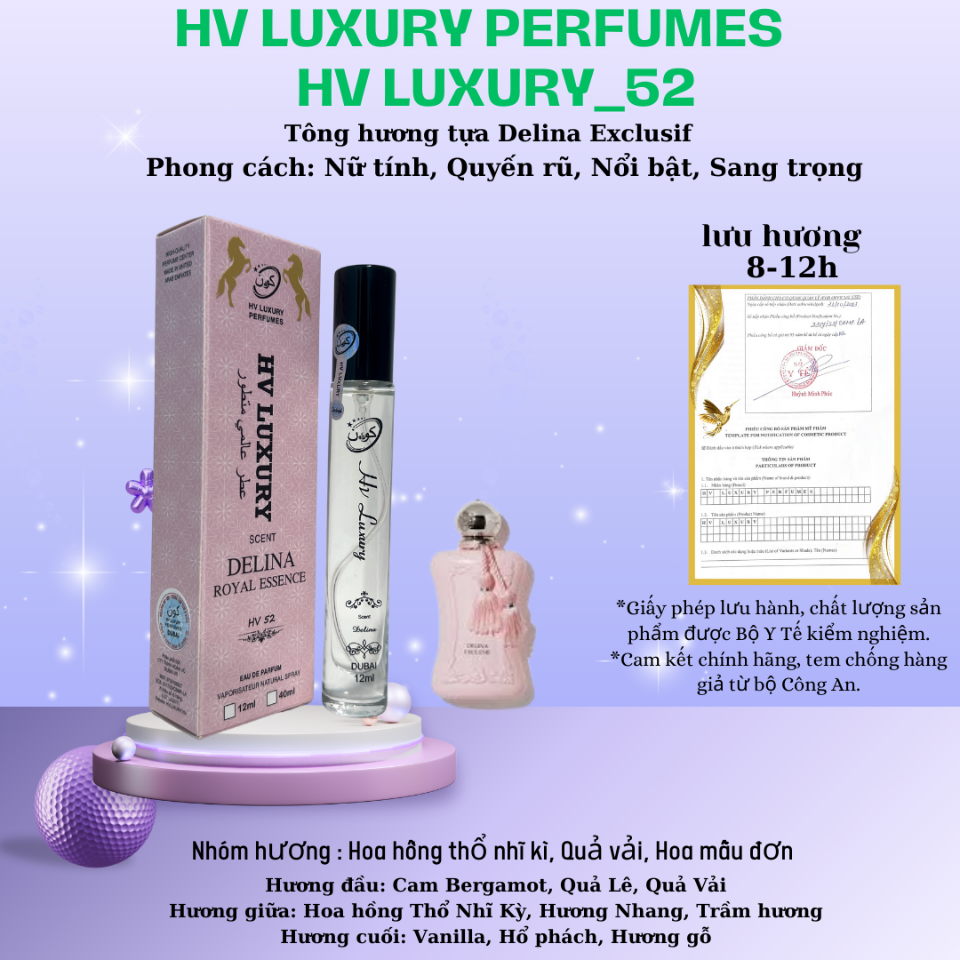 HV52◇Nước Hoa HV LUXURY☆Dubai lấy cảm hứng từ Delina Exclusif-duoc-ban-tai-HV LUXURY PERFUMES