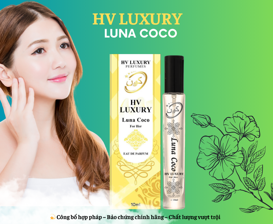 NƯỚC HOA NỮ LUNA COCO by HV LUXURY - Vẻ đẹp cổ điển, khí chất hiện đại. Đã được công bố tại Bộ Y tế – sản xuất trên dây chuyền chuẩn cGMP.-duoc-ban-tai-HV LUXURY PERFUMES