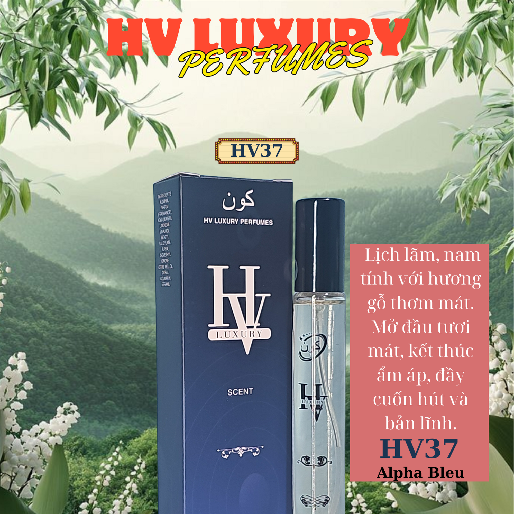HV37 by HV LUXURY - Hương gỗ tươi mát – Nam tính – Đẳng cấp tựa Bleu Chanel(mẫu mới)-duoc-ban-tai-HV LUXURY PERFUMES