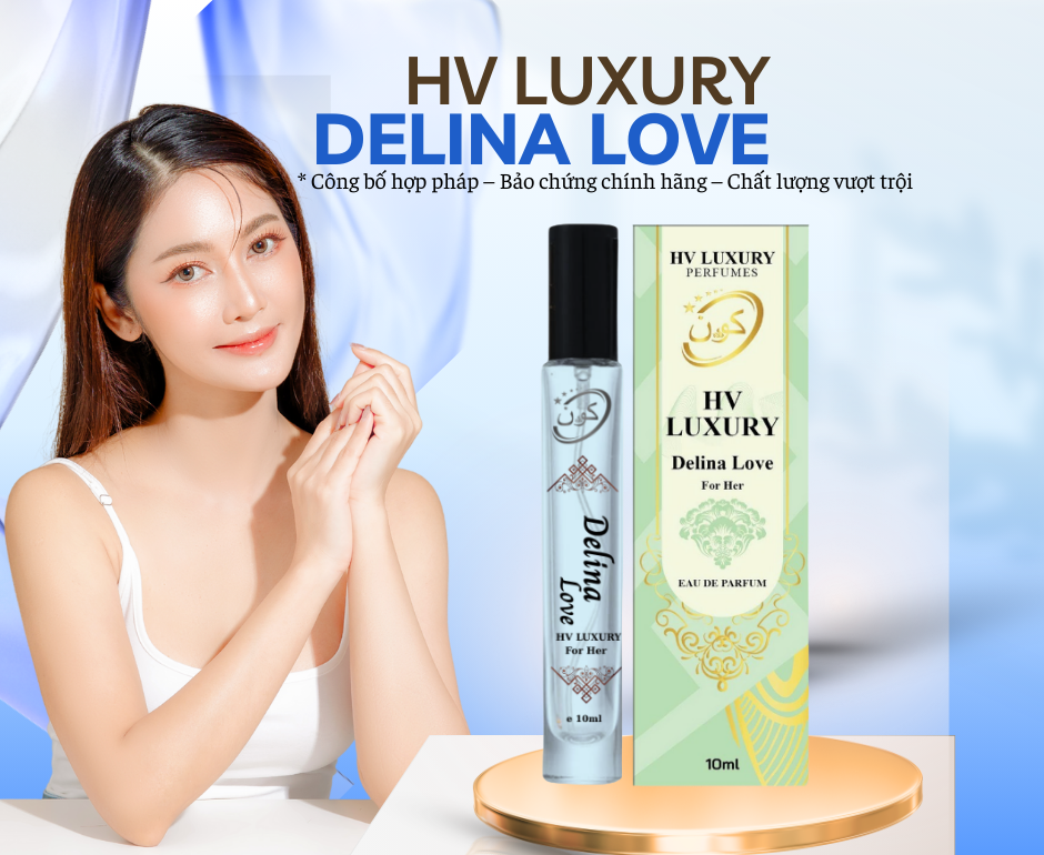 NƯỚC HOA NỮ DELINA LOVE by HV LUXURY – Nước hoa vẻ đẹp ngọt ngào tỏa sáng mỗi khoảnh khắc. Hàng chính hãng, đạt chuẩn cGMP, được Bộ Y Tế chứng nhận.-duoc-ban-tai-HV LUXURY PERFUMES