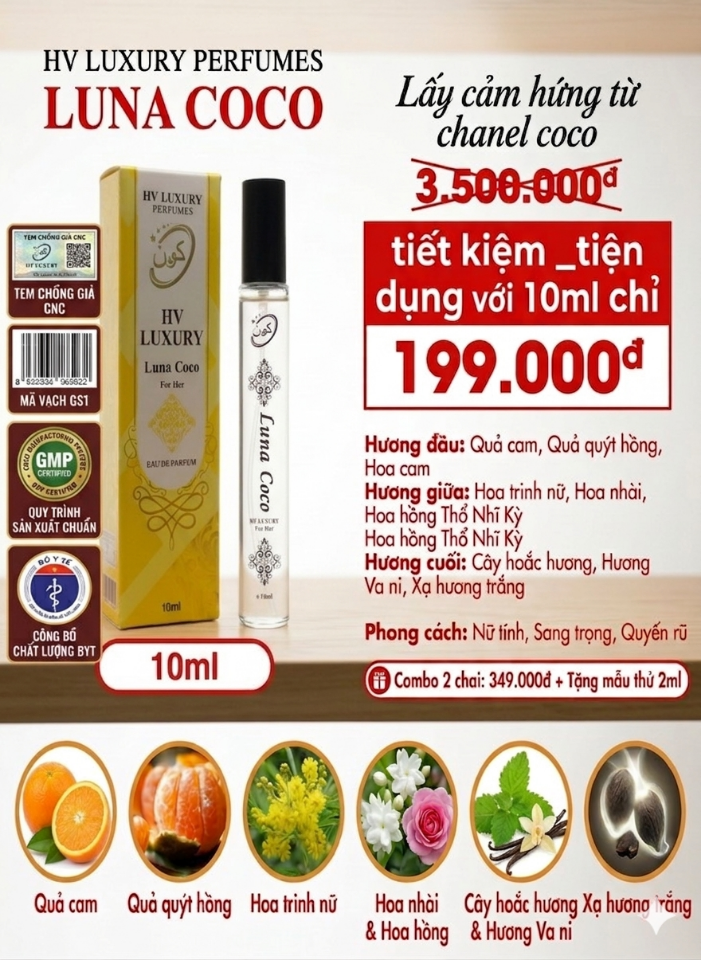 Nước Hoa Luna Coco by HV LUXURY-duoc-ban-tai-HV LUXURY PERFUMES