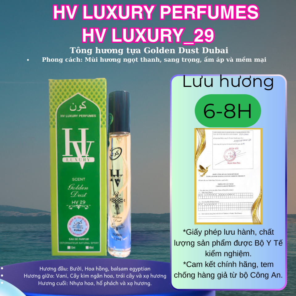 HV29◇Nước Hoa Nữ HV LUXURY☆Dubai☆ lấy cảm hứng tựa Golden Dust-duoc-ban-tai-HV LUXURY PERFUMES