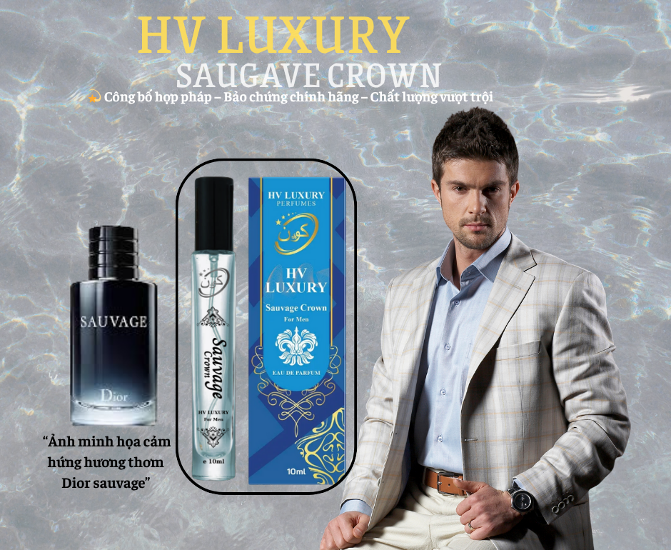 Nước Hoa Sauvage Crown – khí chất nam tính, chinh phục mọi ánh nhìn.-duoc-ban-tai-HV LUXURY PERFUMES