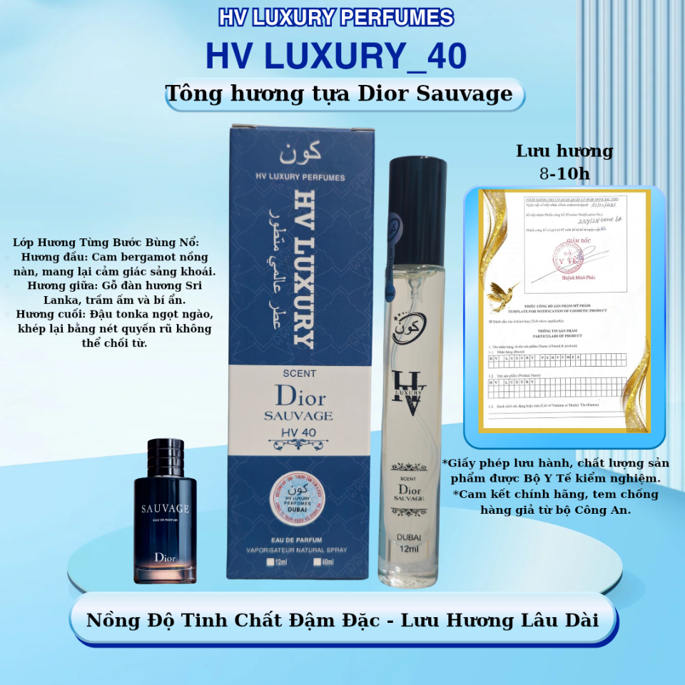 HV40◇ Nước Hoa HV LUXURY☆Dubai☆ lấy cảm hứng từ Dior Sauvage. -duoc-ban-tai-HV LUXURY PERFUMES