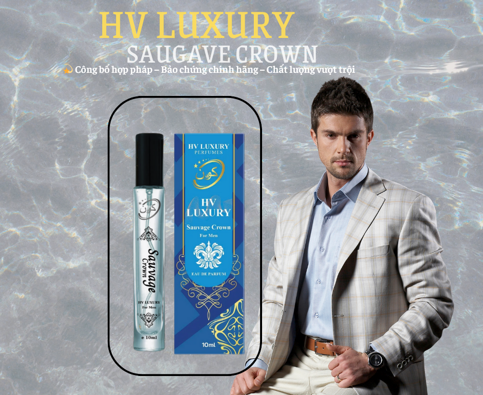 NƯỚC HOA NAM SAUVAGE CROWN by HV LUXURY – Nước hoa khí chất nam tính, chinh phục mọi ánh nhìn. Hàng chính hãng, đạt chuẩn cGMP, được Bộ Y Tế chứng nhận.-duoc-ban-tai-HV LUXURY PERFUMES