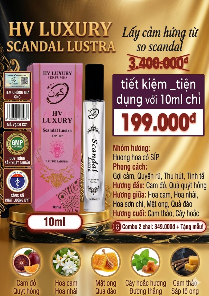 Nước hoa Scandal Lustra by HV LUXURY-duoc-ban-tai-HV LUXURY PERFUMES