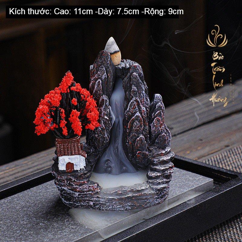 Thác Khói Nụ Trầm Hương - Lư Xông Trầm Khói Ngược Đốt Nhang Đồ Thờ Phong Thủy Phật Giáo-duoc-ban-tai-Trần Anh Style