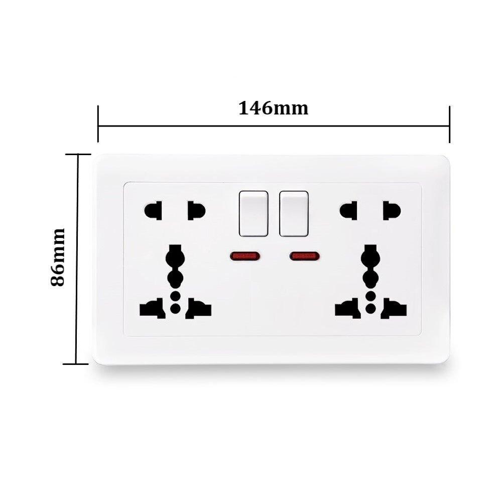 Ổ cắm điện đa năng âm tường 220V tích hợp 2 cổng USB 5v/2.1A sạc-duoc-ban-tai-Trần Anh Style