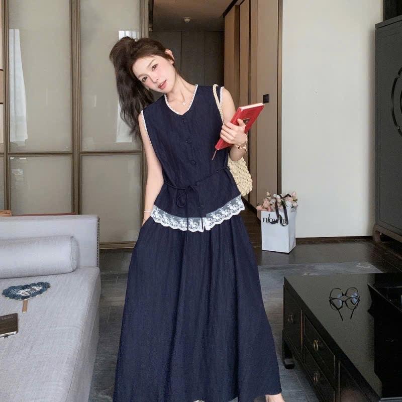 V21 - set bò mềm viên ren kèm dây đai-duoc-ban-tai-Hằng shop