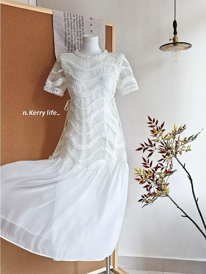 V34 váy ren trắng-duoc-ban-tai-Hằng shop