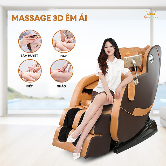 Ghế massage Queen Crown QC T19 - 3D-duoc-ban-tai-Công Ty Cổ Phần Xinh Home