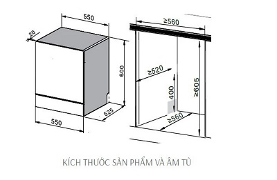 Máy rửa bát Malaysia CZ WQP892  (8 bộ)-duoc-ban-tai-Công Ty Cổ Phần Xinh Home