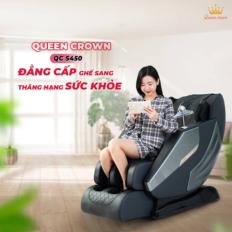 Ghế massage Queen Crown QC S450 - 4D-duoc-ban-tai-Công Ty Cổ Phần Xinh Home