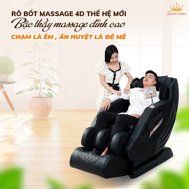 Ghế massage Queen Crown QC S450 - 4D-duoc-ban-tai-Công Ty Cổ Phần Xinh Home