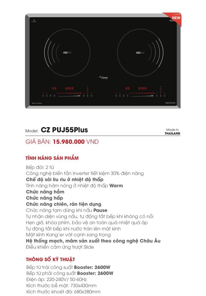 BẾP TỪ ĐÔI CZ PUJ55PLUS-duoc-ban-tai-NGUỒN HÀNG SIÊU RẺ