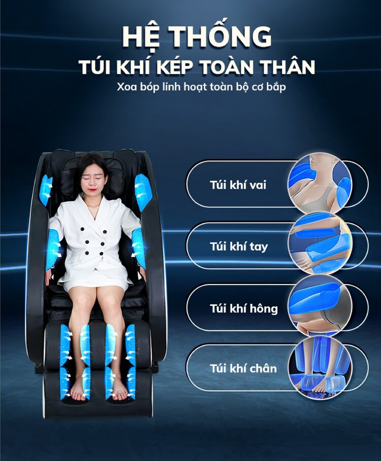 Ghế massage Queen Crown QC V500 - 3D-duoc-ban-tai-Công Ty Cổ Phần Xinh Home