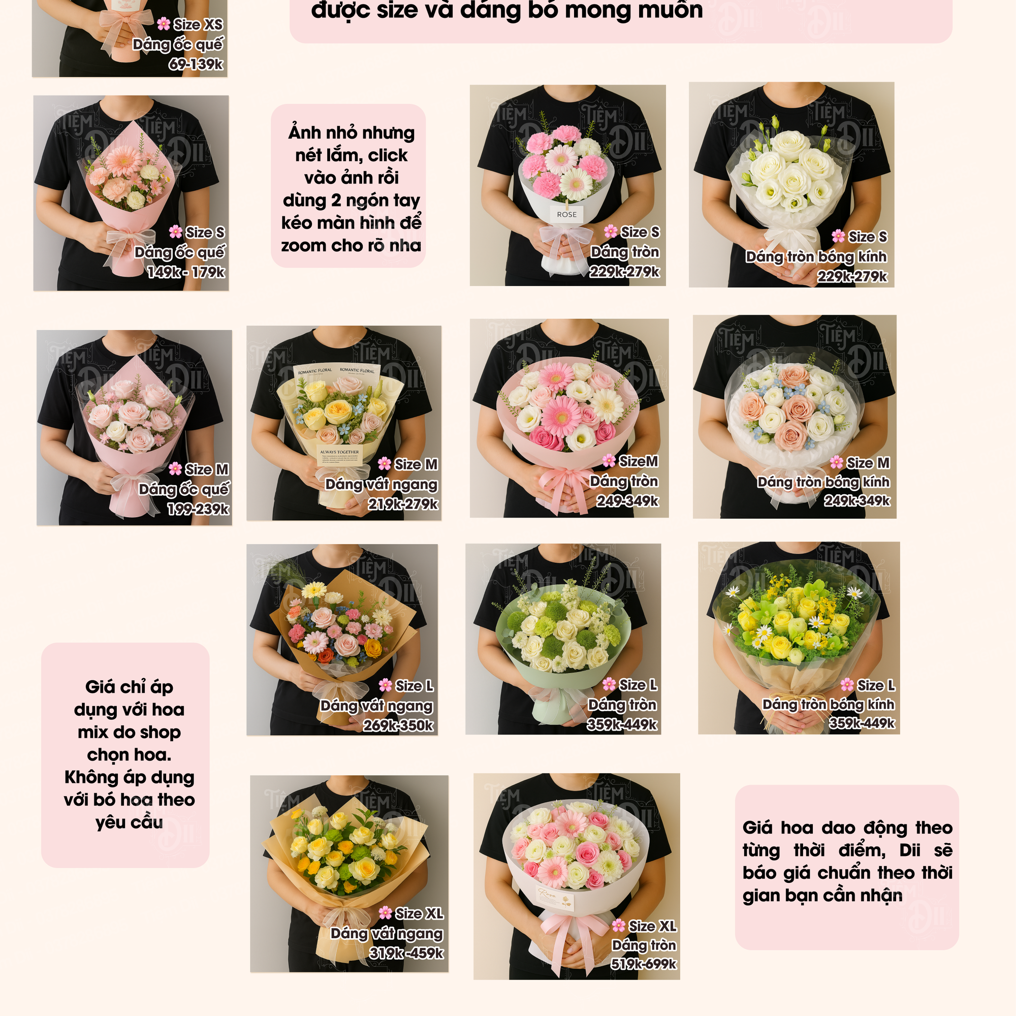 XL DÁNG VÁT - HOA mix THEO NGÀY (Đọc mô tả trước khi chốt đơn)-duoc-ban-tai-Tiệm Dii