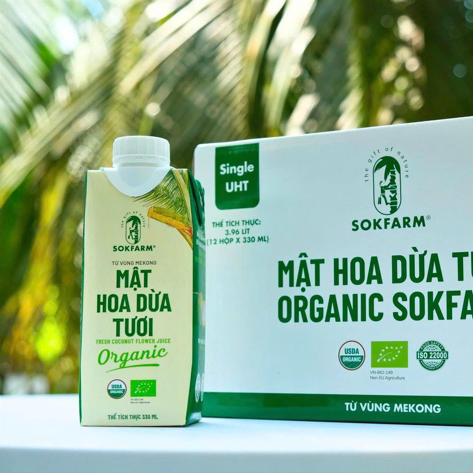 Nước mật hoa dừa uống tiệt trùng Sokfarm-duoc-ban-tai-Công ty TNHH Hàng Việt Phố