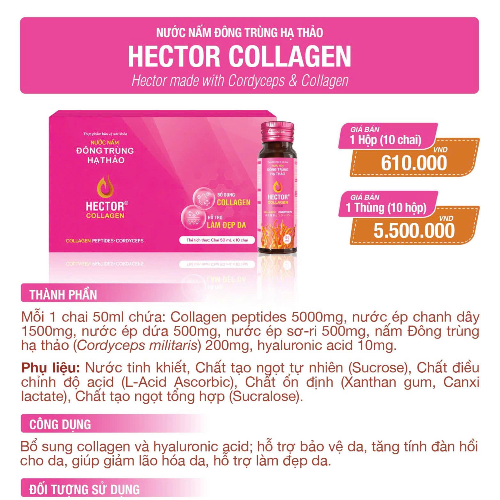 Nước nấm đông trùng hạ thảo Hector Collagen-duoc-ban-tai-Công ty TNHH Hàng Việt Phố