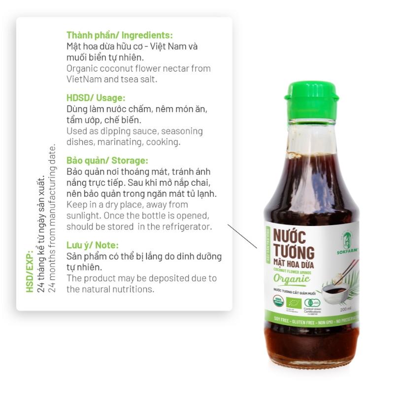 Nước tương mật hoa dừa organic Sokfarm - Dòng ít muối-duoc-ban-tai-Công ty TNHH Hàng Việt Phố