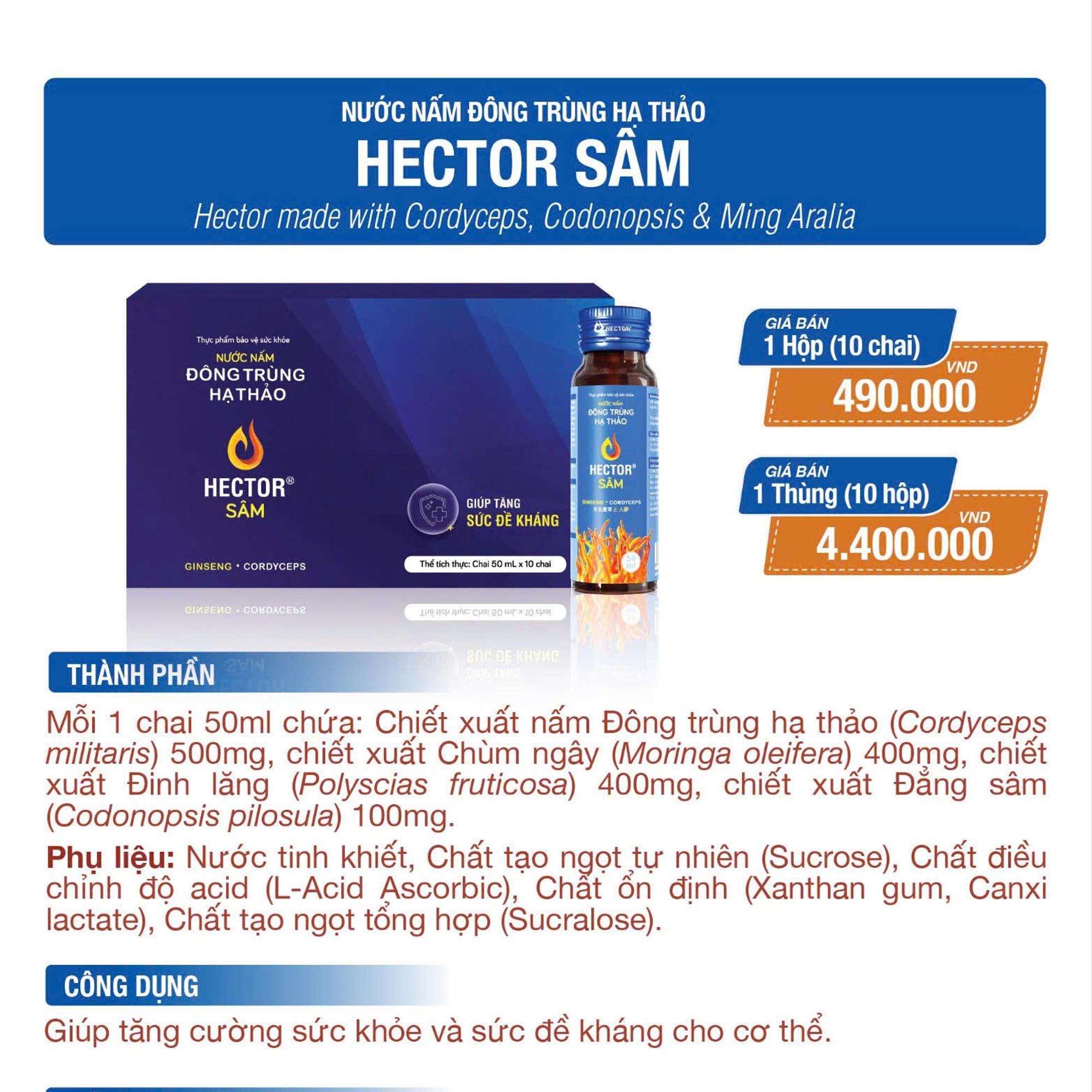 Nước nấm ĐTHT Hector sâm-duoc-ban-tai-Công ty TNHH Hàng Việt Phố