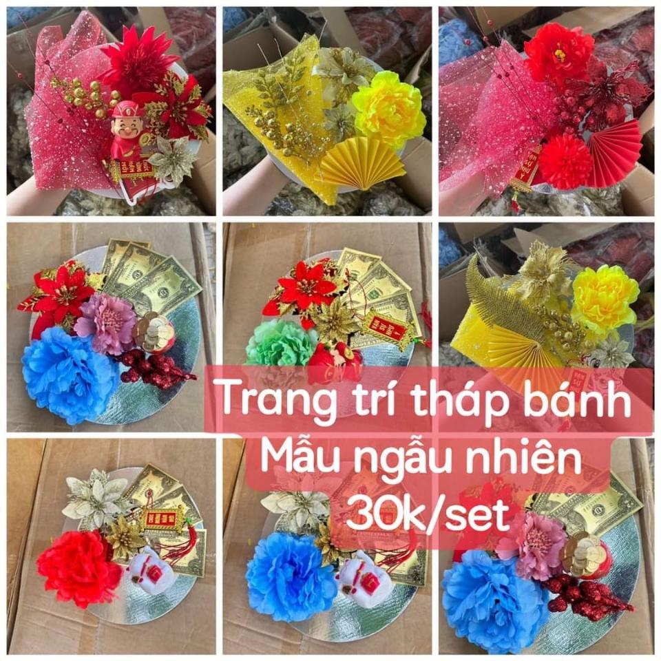 Set trang trí tháp bánh -duoc-ban-tai-Cửa hàng nhà Mị